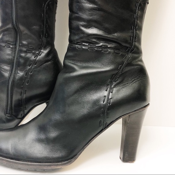 J Crew Italian Leather Knee High Heeled Boots - Picture 3 of 7